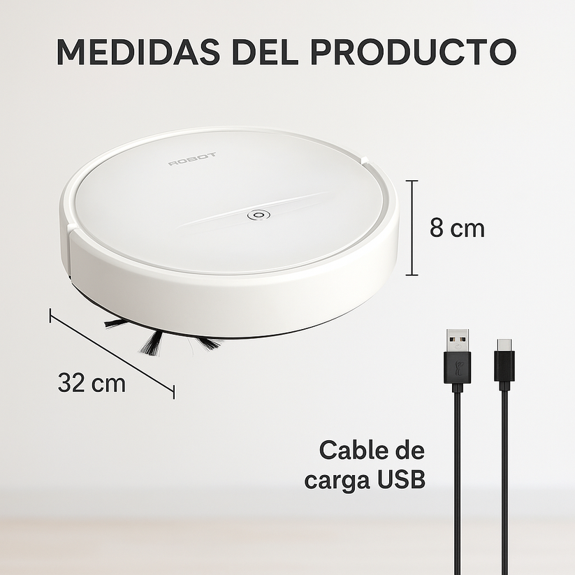 ASPIRADORA ROBOT LIMPIADOR INTELIGENTE PARA EL HOGAR