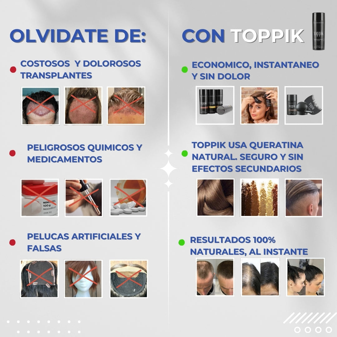 Fibras Capilares TOPPIK™ - Volumen al instante