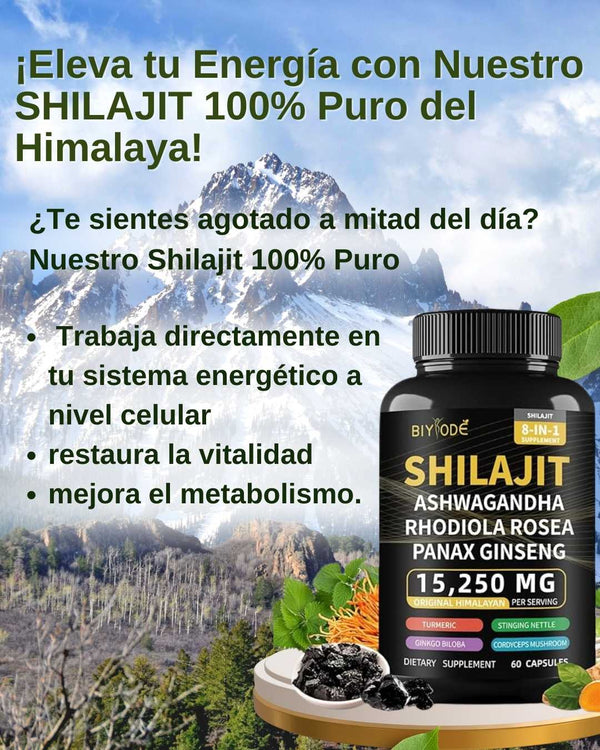 SHILAJIT MAX 8 EN 1 Fortificado SUBE TU TESTOSTERONA !