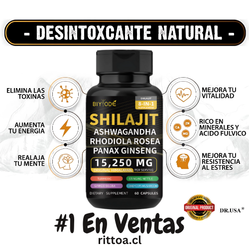 SHILAJIT MAX 8 EN 1 Fortificado SUBE TU TESTOSTERONA !