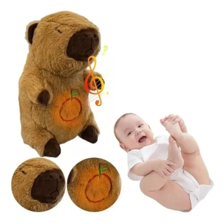 PELUCHE CAPIBARA INTERACTIVO – RESPIRA, ILUMINA Y RELAJA