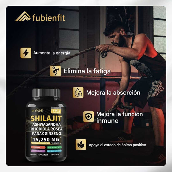 SHILAJIT MAX 8 EN 1 Fortificado SUBE TU TESTOSTERONA !