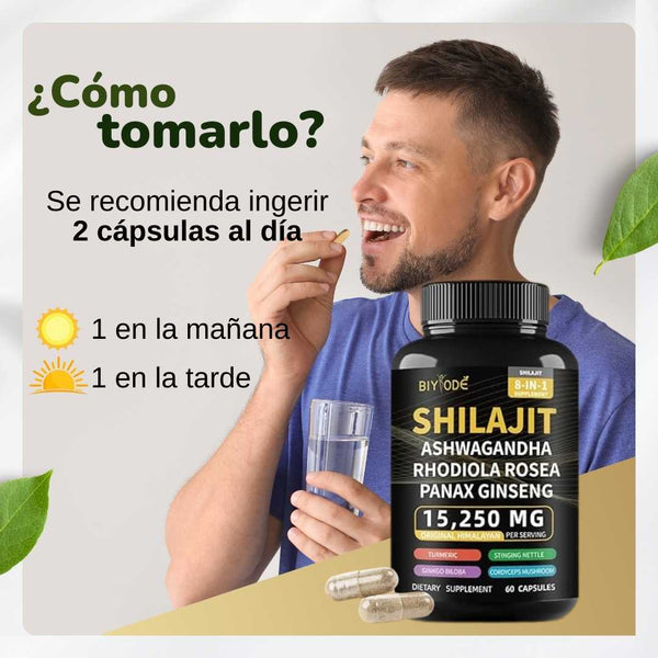 SHILAJIT MAX 8 EN 1 Fortificado SUBE TU TESTOSTERONA !