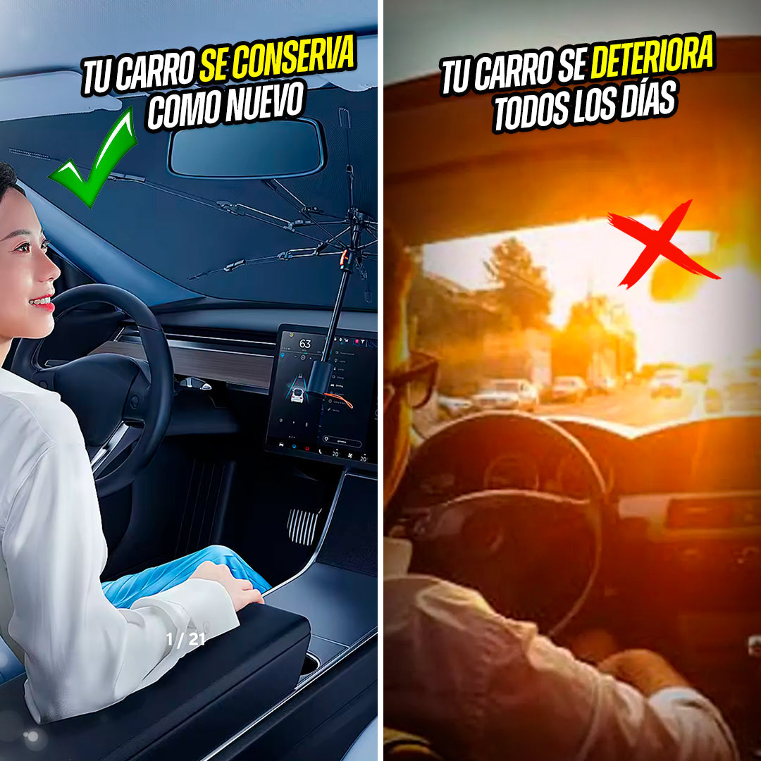 Parasol universal portátil para parabrisas de carro